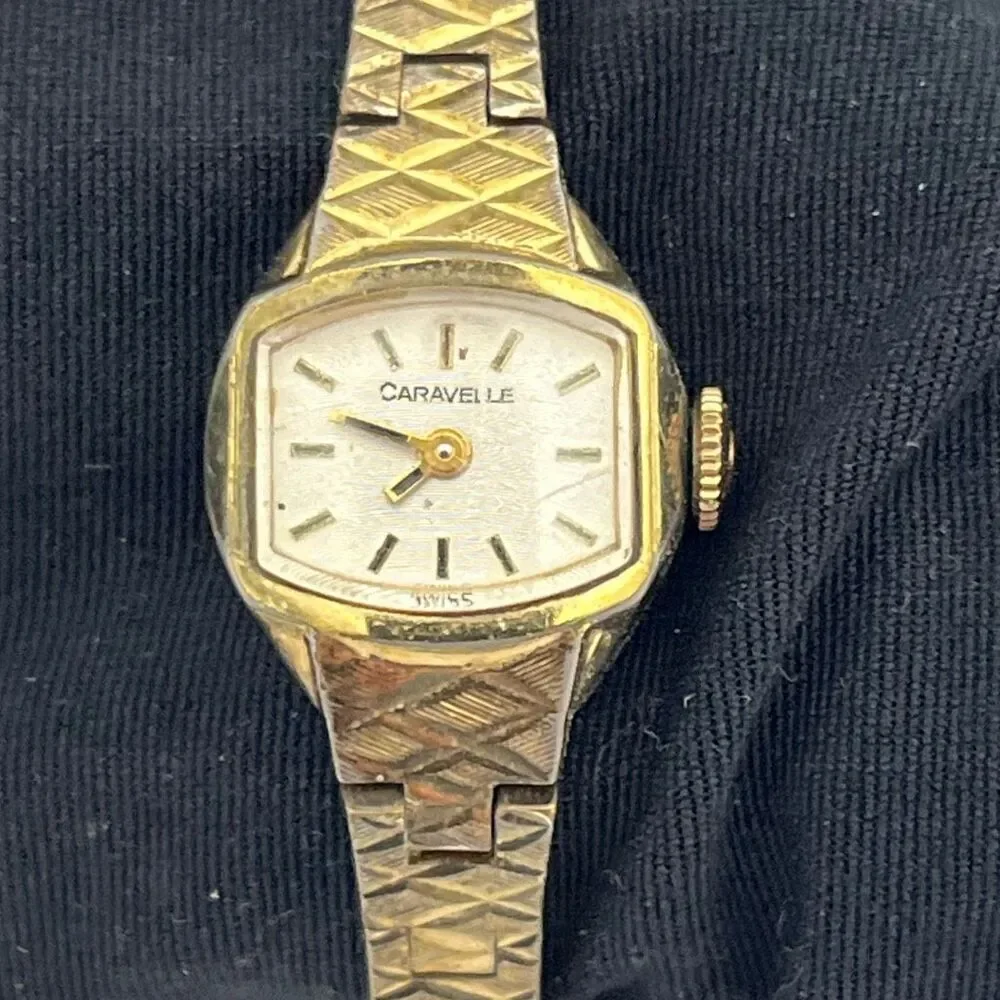 Caravelle by Bulova Women's Goldtone N9‎ Base Metal Textured Wristwatch